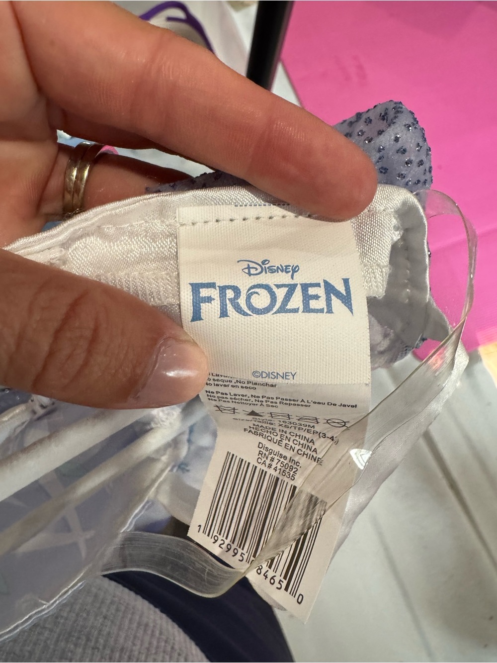 Disney Frozen Light Blue Dress Accessory with Sheer Ribbon
